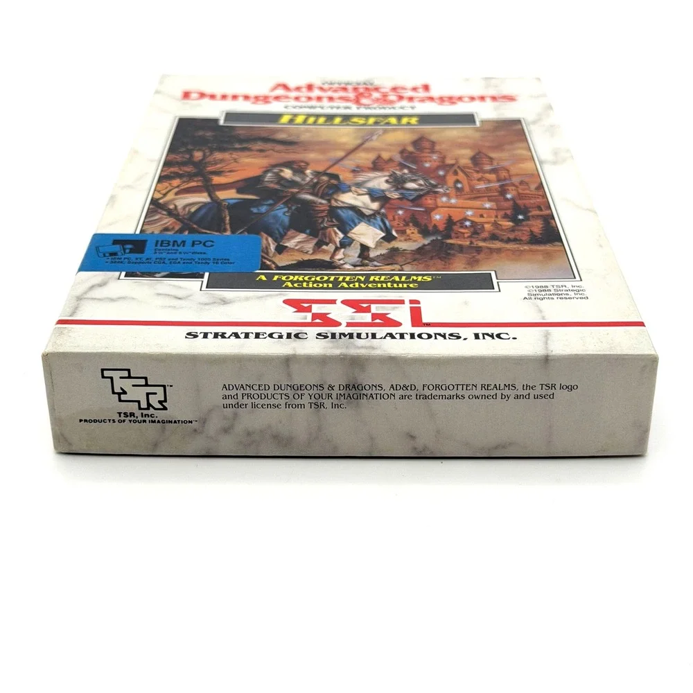 Advanced Dungeons & Dragons: Hillsfar PC IBM Vintage SSI Game Big Box Wheel